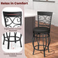 26" Swivel Bar Stools Set of 2, Counter Height Bar Stools with Back,