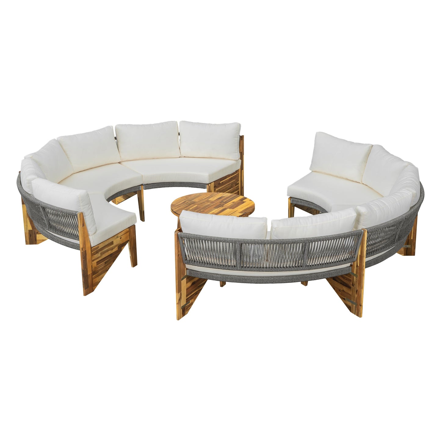6 - Person Outdoor Seating Group with Cushions and A Coffee Table(old