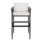 Iron Outdoor Dining Set with Acacia Wood Armrest Suitable For Patio,