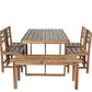 High-quality Acacia Wood Outdoor Table and Chair Set, Suitable for