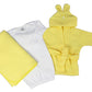 Neutral Newborn Baby 3 Pc Layette Set (Gown, Robe,