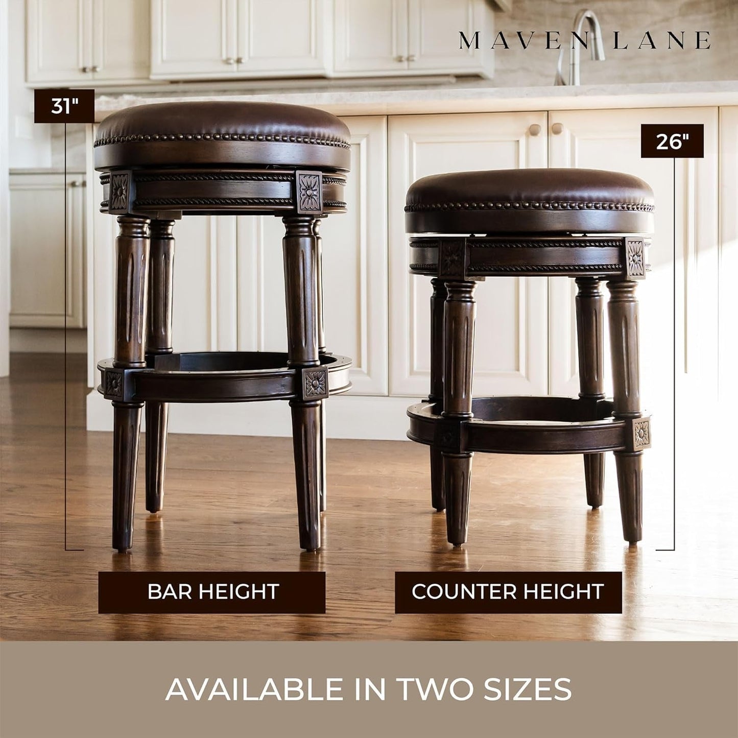 Pullman 31 Inch Tall Bar Height Upholstered Backless Barstool in Dark