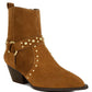 Rodeo Studded Real Suede Leather Ankle Boots