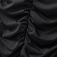 Black Sweetheart Long Sleeve Ruched Bodycon Mini Dress