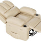 Leather Recliner Chair, Manual Recliner W/Comfortable Arms and Cup