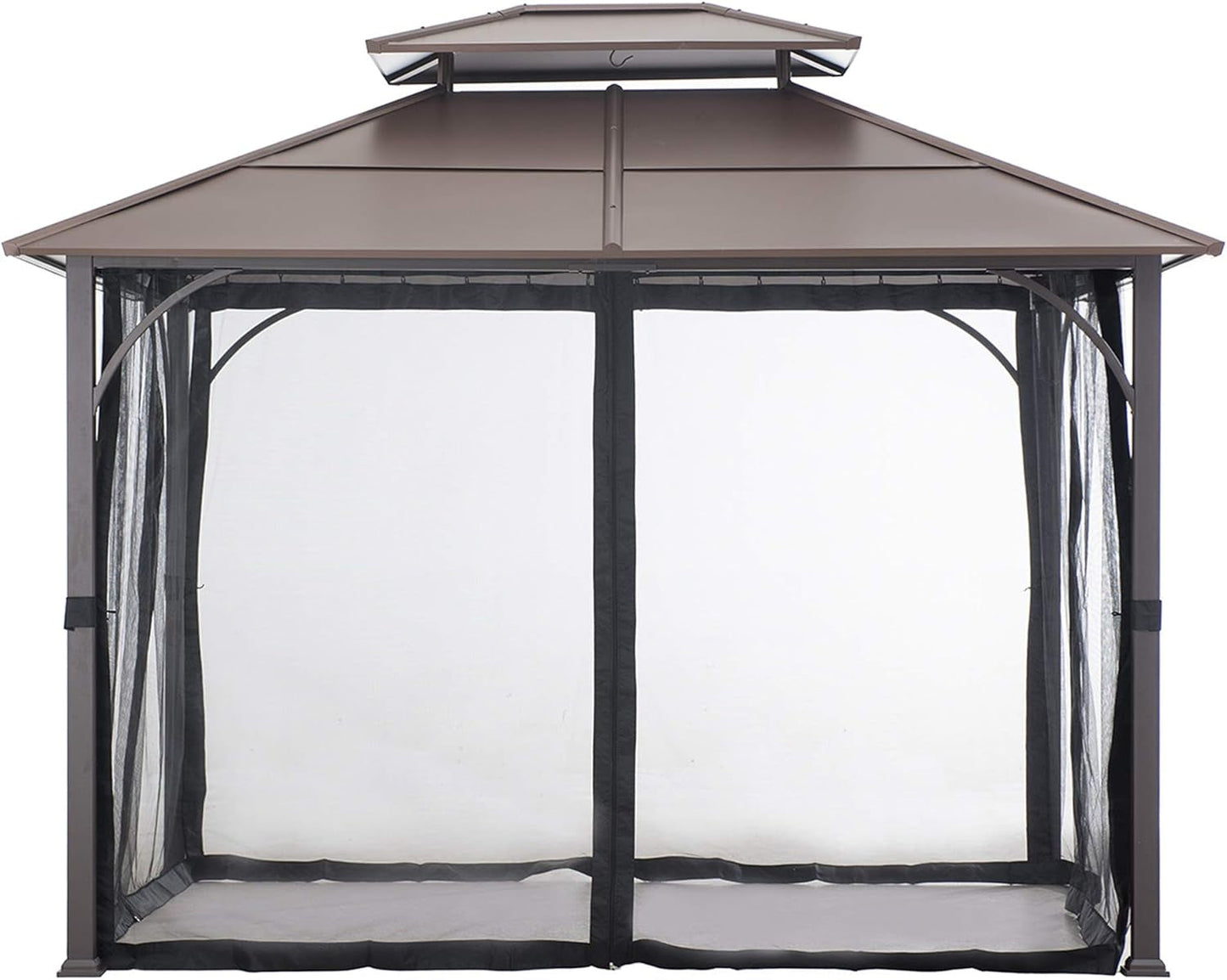 Hardtop Gazebo 10 X 12 Ft. Outdoor Gazebo, Heavy Duty Steel Frame