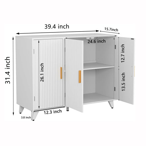 Buffet Cabinet With Wavy Texture