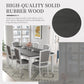 Rustic 7-Piece 78.1inch Extendable Dining Table Set with 18inch