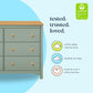 Shea 6-Drawer Dresser in Light Sage and Honey, GREENGUARD Gold