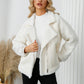 Pocketed Sherpa Zip Up Long Sleeve Jacket