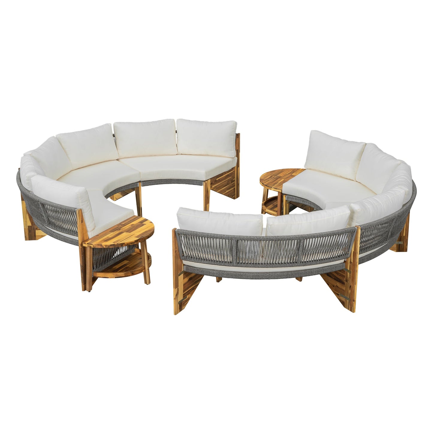 6 - Person Outdoor Seating Group with Cushions and A Coffee Table(old