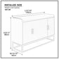 Modern Kitchen Buffet Storage Cabinet Cupboard White Gloss with Metal