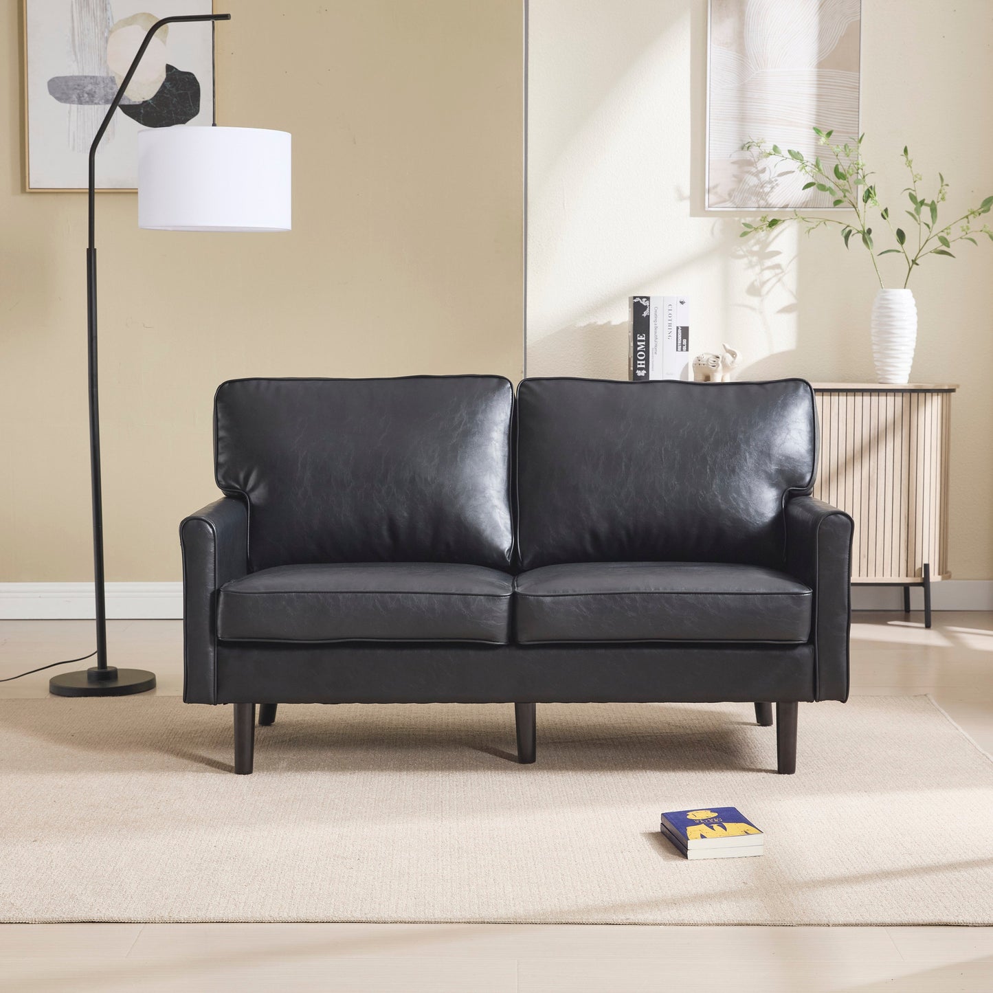 Loveseat Sofa, Mid Century Modern Love Seat, 2 Seater Sofa Couches for