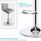 Leopard Print PU Leather Adjustable Swivel Bar Stool, Set of 2