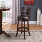 Augusta Bar Height Swivel Stool, 29-Inch, Cappuccino with Dark Brown