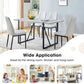 Modern Dining Table, 55 Inch Kitchen Table For 4 People, Rectangular