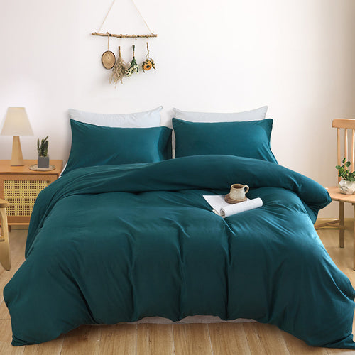 3Piece Solid Color Soft Duvet Cover Set