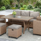 6-Piece Outdoor Rattan Wicker Set Patio Garden Backyard Sofa, Chair,