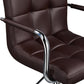 Tall Bar Stools Set of 2 Modern Square PU Leather Adjustable Barstools