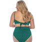 GREEN POLKA DOT HIGH WAIST BIKINI SET