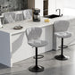 Bar Stools Set of 2,Counter Height Barstools with Backs Faux Leather