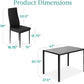 5-Piece Kitchen Dining Table Set for Dining Room