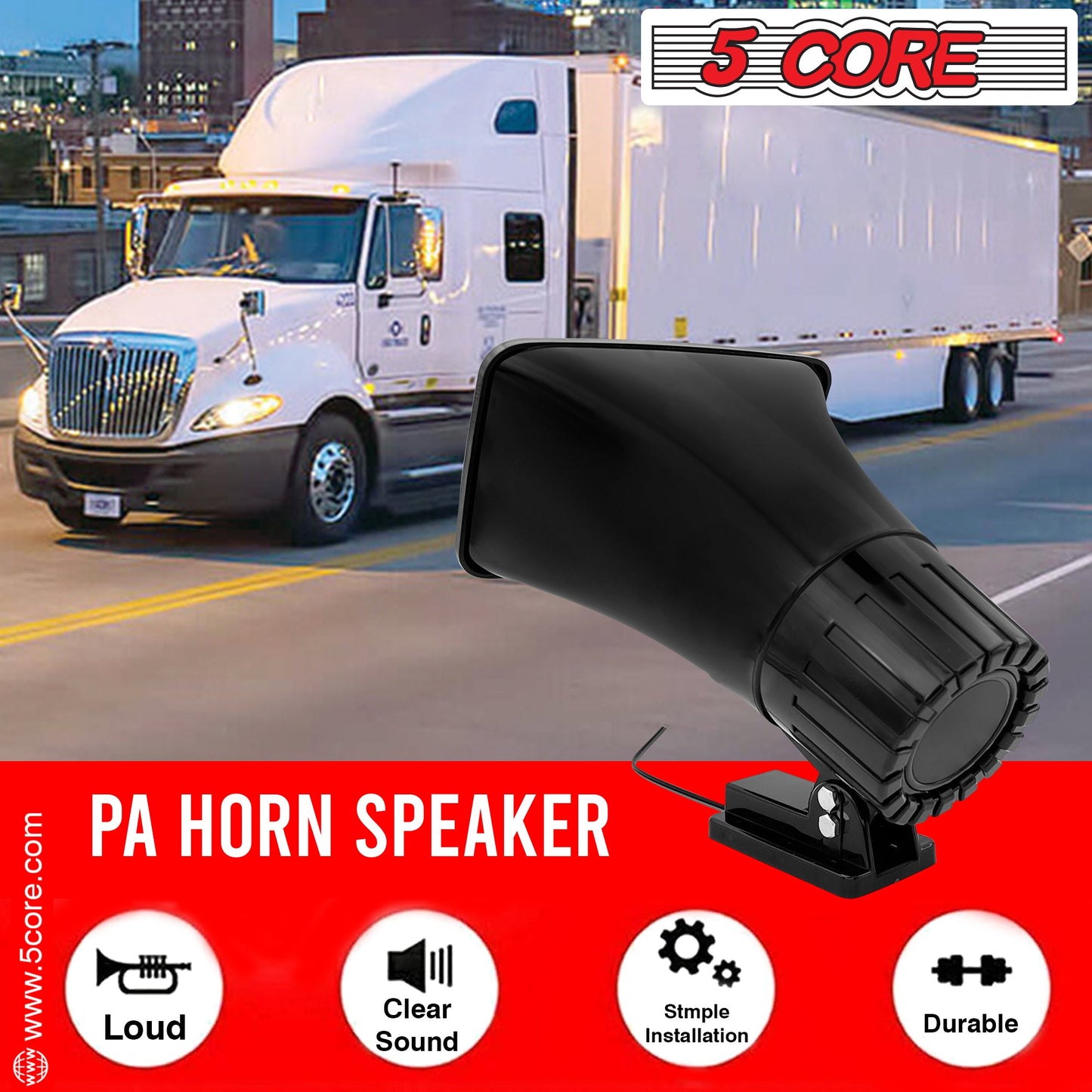 5Core Indoor Outdoor PA Horn Speaker 8 x 5 Inch Loud PA System 8 Ohm
