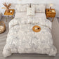 Elegant Leaf Print 3Piece Duvet Cover Set