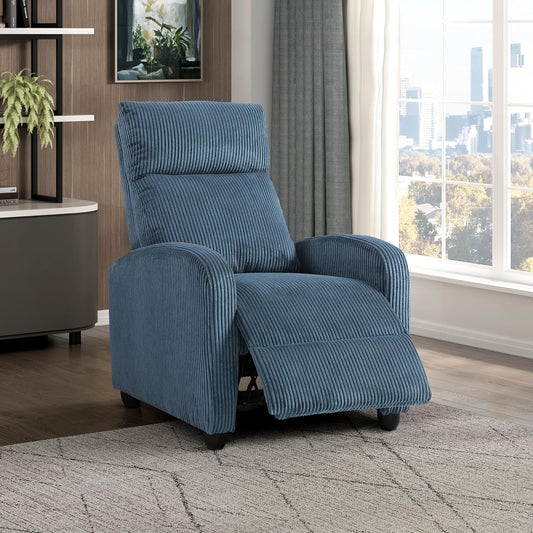 Pushback Recliner Chair Armchair Push Back Recliner, Corduroy Chair