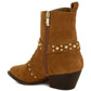 Rodeo Studded Real Suede Leather Ankle Boots