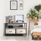 TV Stand Dresser with 2 Drawers - Television Riser Chest with Storage