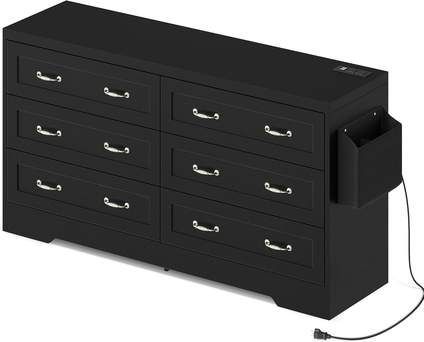 Drawers TV Stand for 65 Inches with Power Outlets