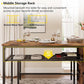 3-Piece Dining Table Set for 4, 47Inch Kitchen Table with 2 Benches,