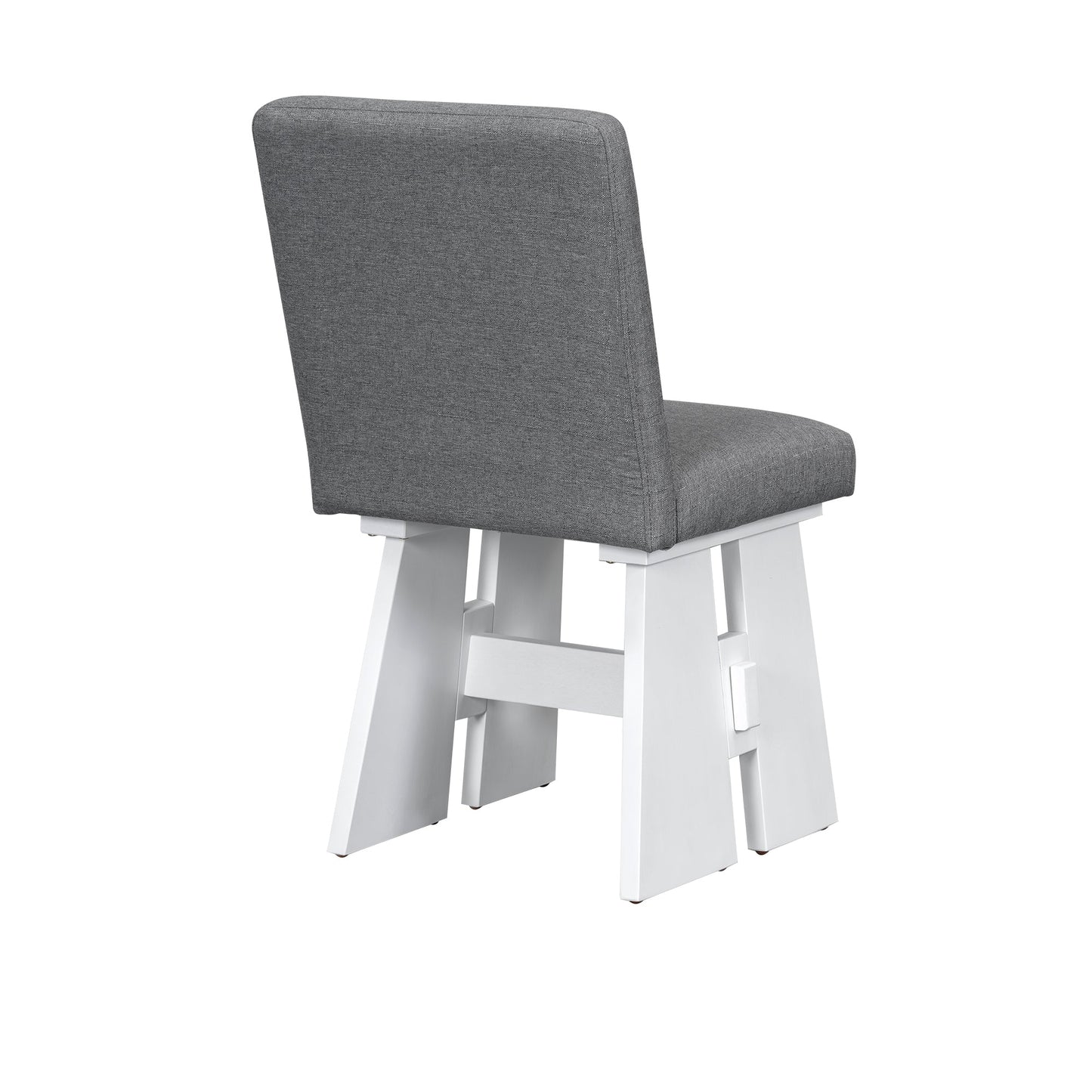Modern 7-Piece Dining Table Set with 6 Upholstered Dining Chairs, Dark