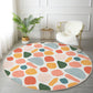 Abstract Round Rug, Decorative Living Room Carpet, Non Slip Circle