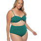 GREEN POLKA DOT HIGH WAIST BIKINI SET