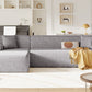 Modern Large L-Shape Modular Sectional Sofa for Living Room, Bedroom,