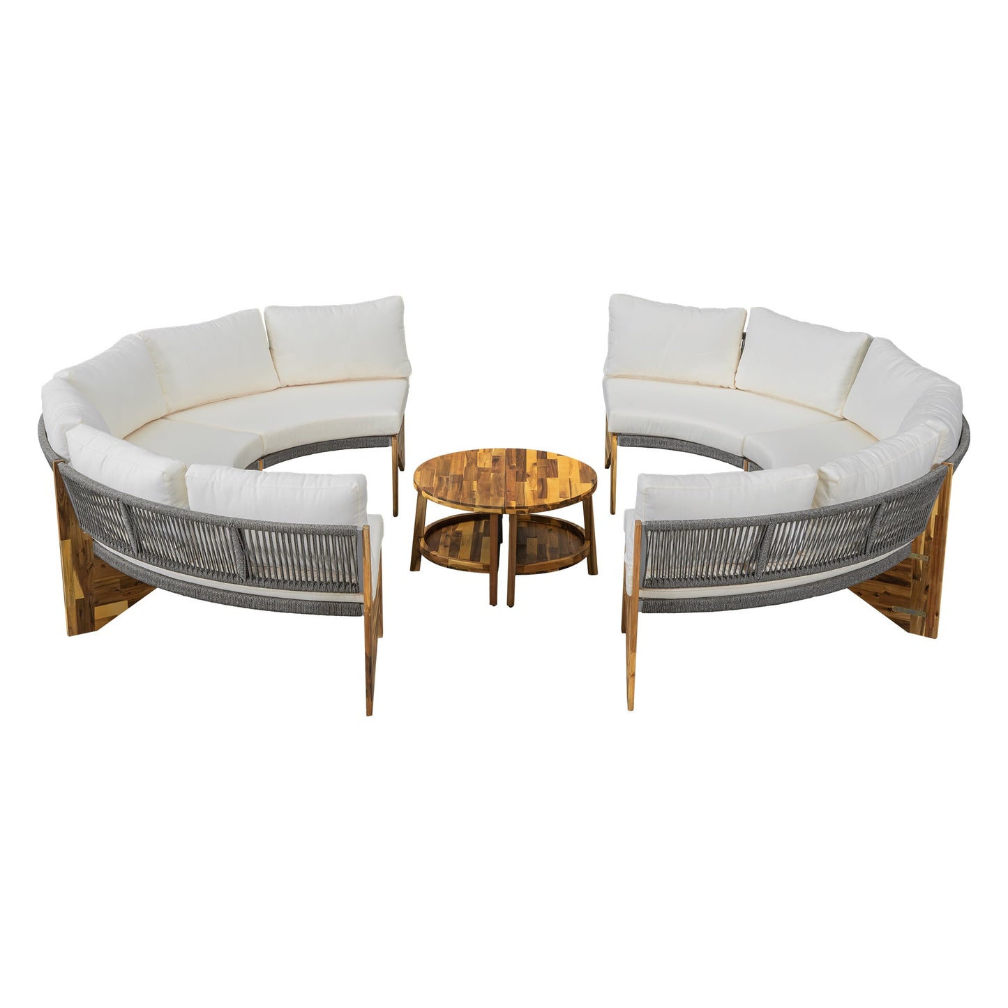 6 - Person Outdoor Seating Group with Cushions and A Coffee Table(old