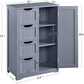 Bathroom Floor Cabinet, Freestanding Storage Organizer Unit Kitchen