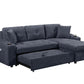 Convertible Sectional Sofa With Armrest Storage