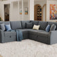 Oversized L-Shaped Sleeper Sectional Sofa with Storage