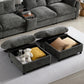 142'' Modular Sectional Sofa with Movable Storage Ottoman and
