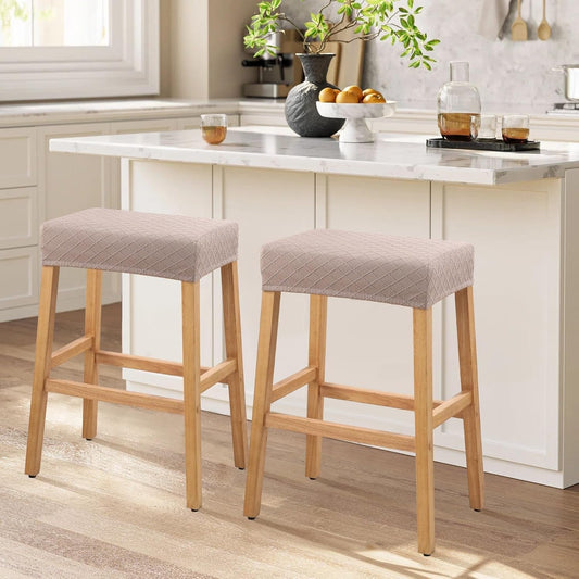 Stool Covers Rectangle - 2 Pack Stretch Waterproof Saddle Seat Cover