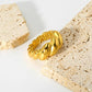 18K Gold Plated Twist Midi Ring (With Box)