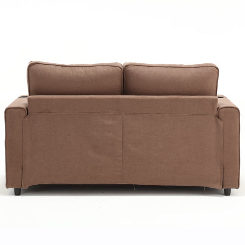 VIDEO Provided 3-in-1 Upholstered Futon Sofa Convertible Floor Sofa