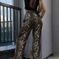 Leopard High Waist Wide Leg Pants | Bold elegance at Walbiz