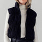 Cropped Corduroy Puffer Vest