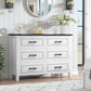 6-Drawer Dresser with Built-In Power Outlet, Wood Dresser TV Stand