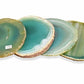 Agate Coasters with Natural Trim, Set of 4