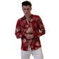Dark Red Mens Slim Fit Designer Dress Shirt - tailored Cotton Shirts